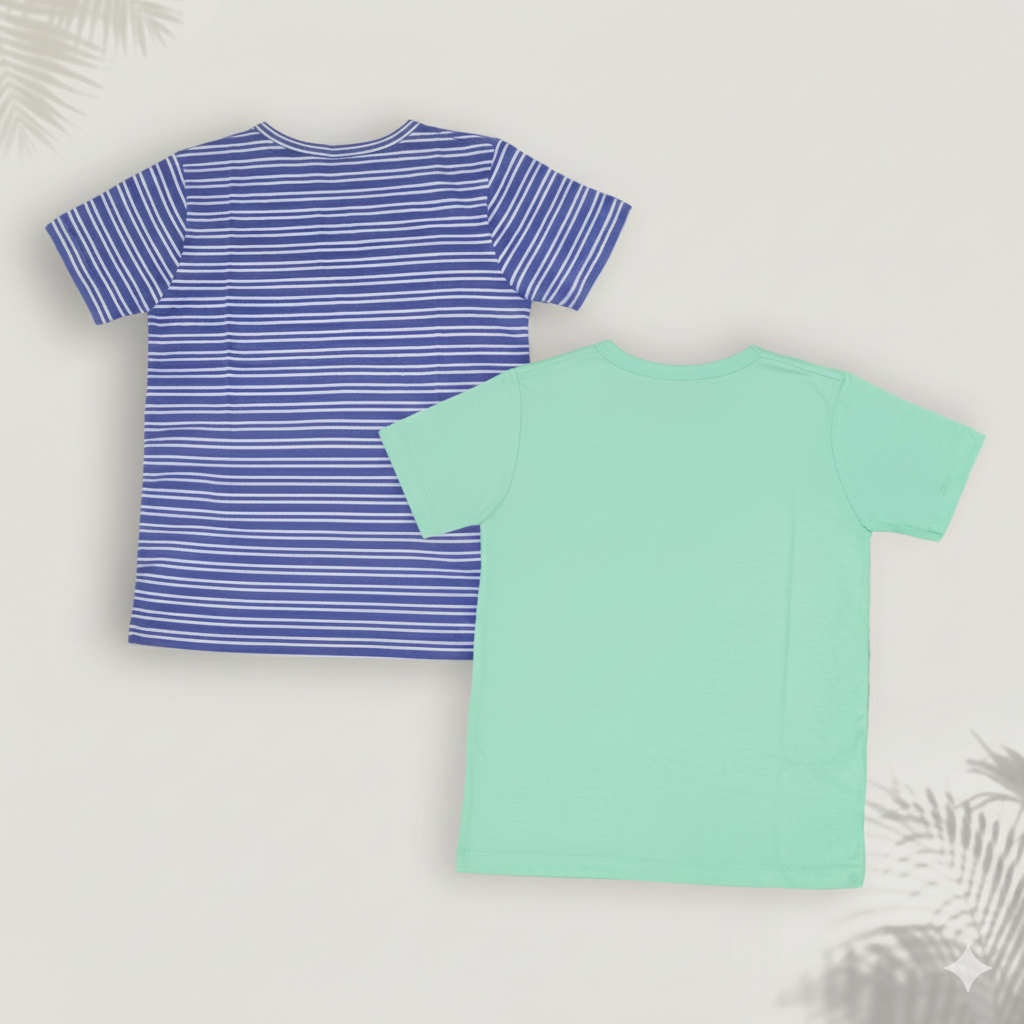 Kids Pure Cotton T-Shirt Combo Set (2 Pieces)