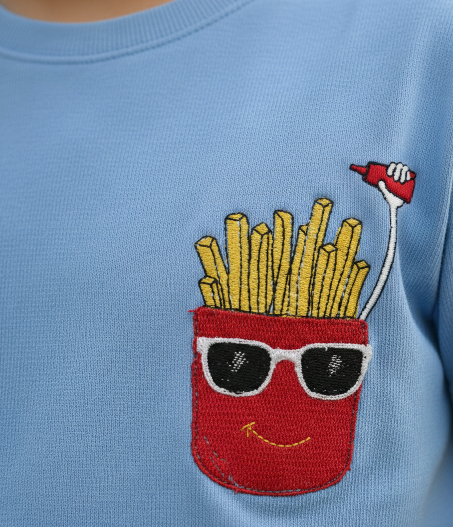 Kids 100% Pure Cotton Blue T-Shirt