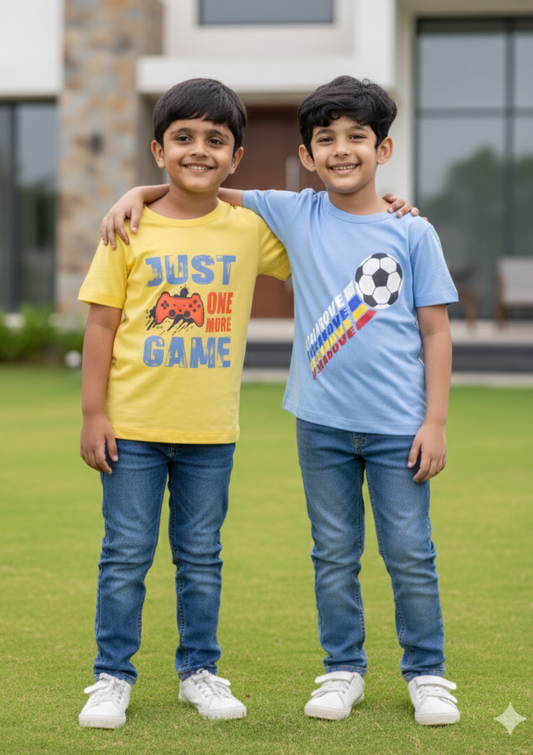 Kids Pure Cotton T-Shirt Combo Set (2 Pieces)