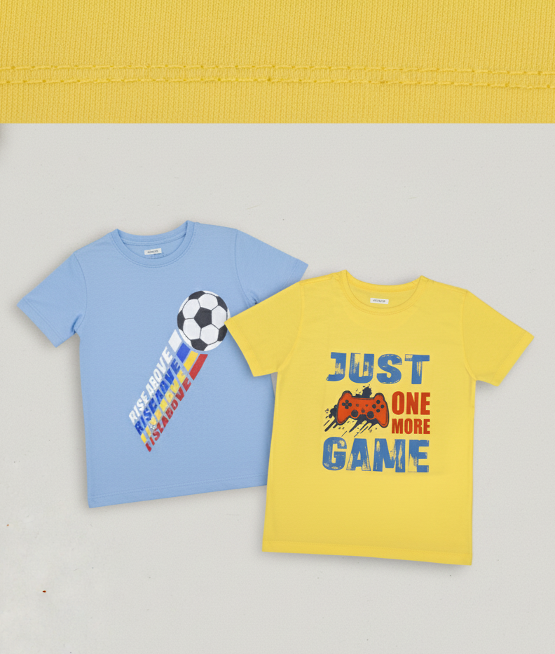 Kids Pure Cotton T-Shirt Combo Set (2 Pieces)