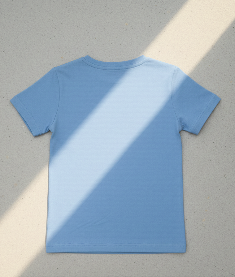 Kids 100% Pure Cotton Blue T-Shirt