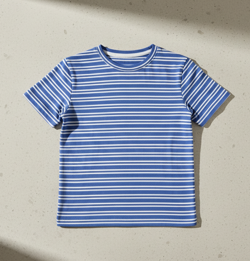 Kids 100% Pure Cotton Purple Stripes T-Shirt