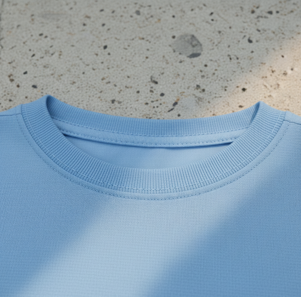 Kids 100% Pure Cotton Footbal Printed Blue T-Shirt