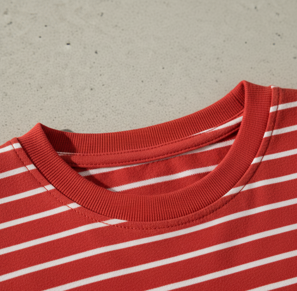Kids 100% Pure Cotton Red Stripes T-Shirt
