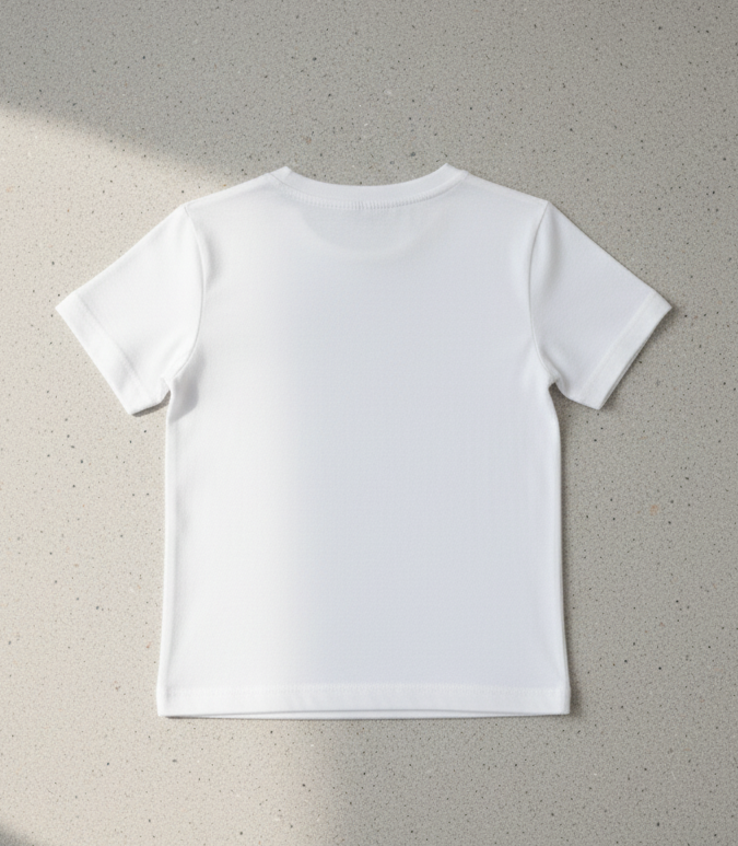Kids 100% Pure Cotton Zebra Print White T-Shirt