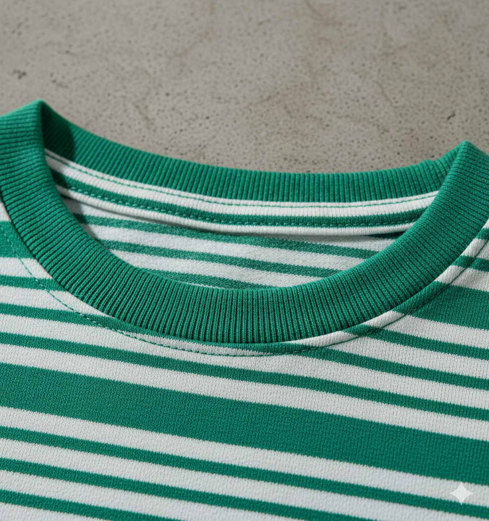 Kids 100% Pure Cotton Aqua Green Stripes T-Shirt