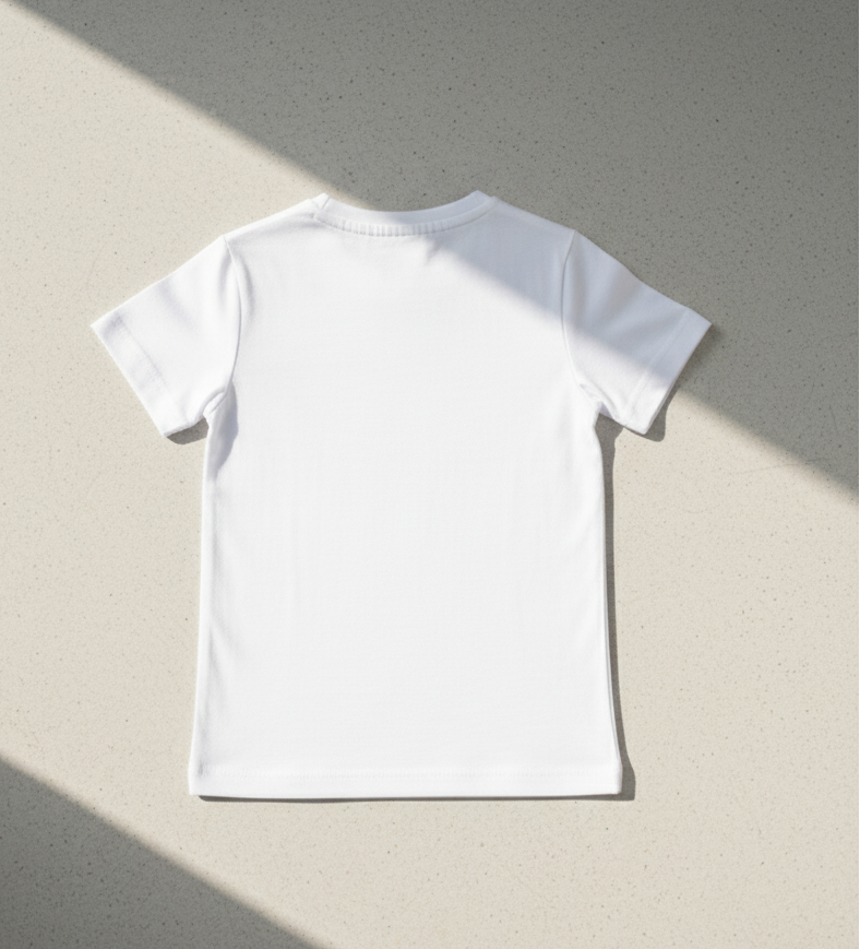 Kids 100% Pure Cotton Art Printed White T-Shirt