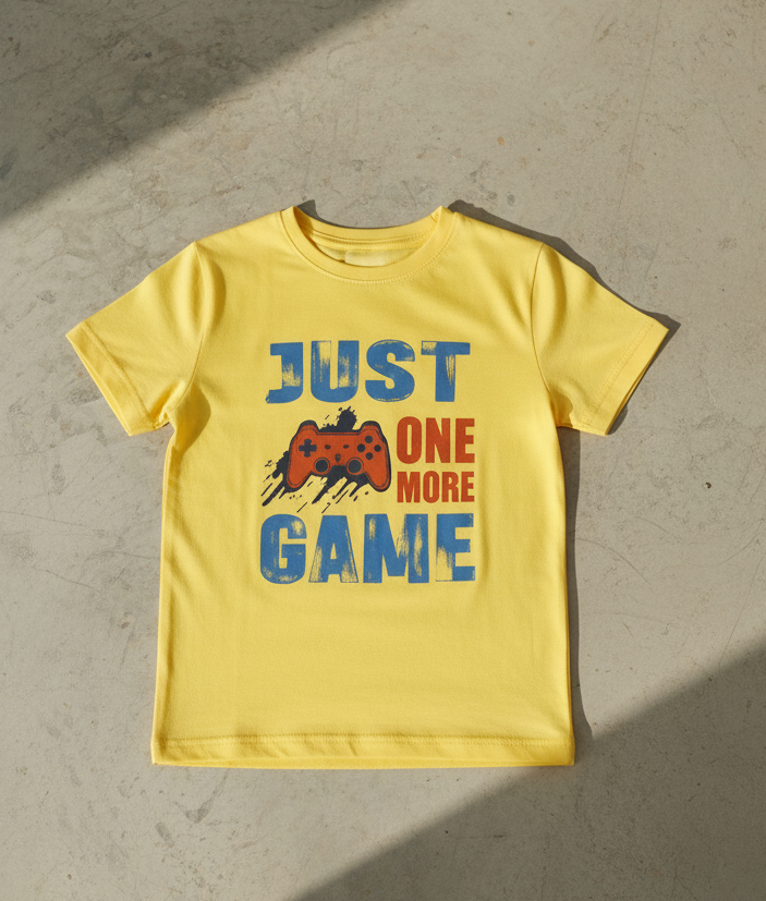 Kids 100% Pure Cotton Yellow T-Shirt