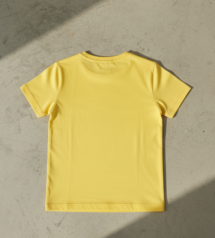 Kids 100% Pure Cotton Yellow T-Shirt