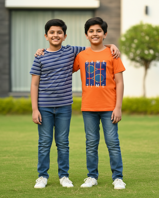 Kids Pure Cotton T-Shirt Combo Set (2 Pieces)