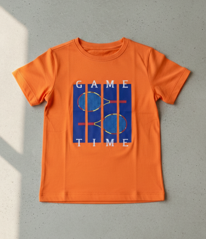 Kids 100% Pure Cotton Orange T-Shirt