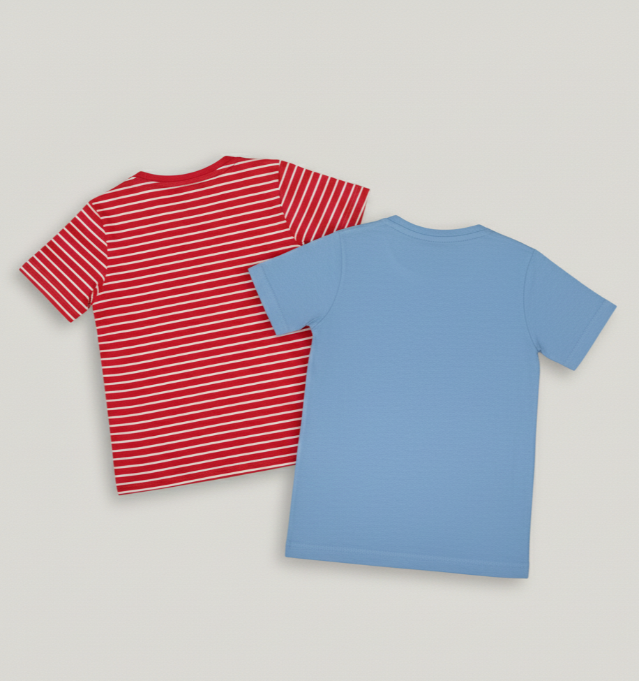 Kids Pure Cotton T-Shirt Combo Set (2 Pieces)