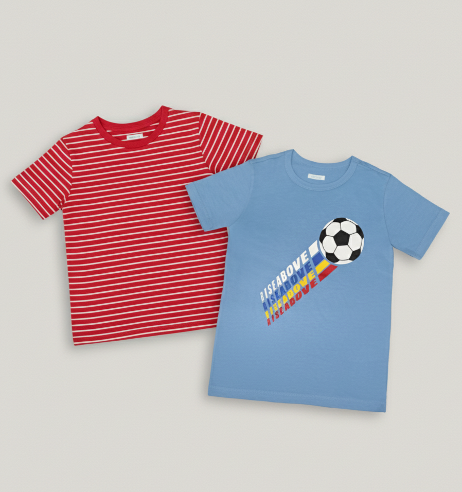 Kids Pure Cotton T-Shirt Combo Set (2 Pieces)