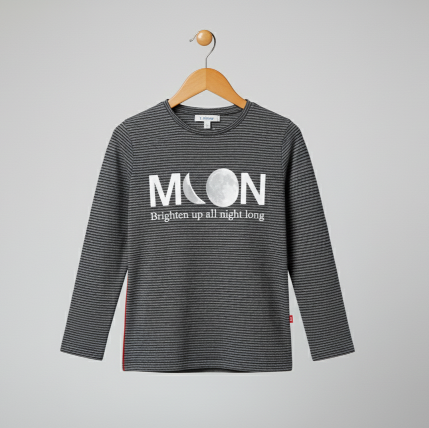 Blue Pure Cotton Full Sleeves Tshirt