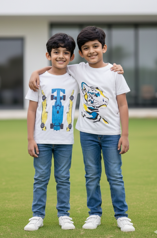Kids Pure Cotton T-Shirt Combo Set (2 Pieces)