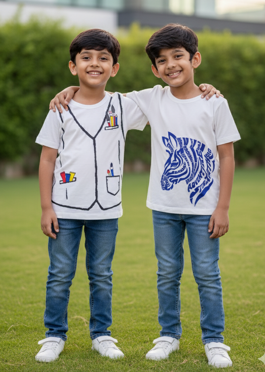Kids Pure Cotton T-Shirt Combo Set (2 Pieces)