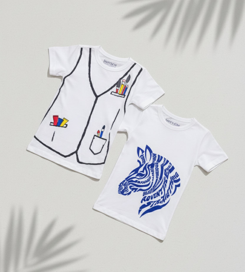 Kids Pure Cotton T-Shirt Combo Set (2 Pieces)