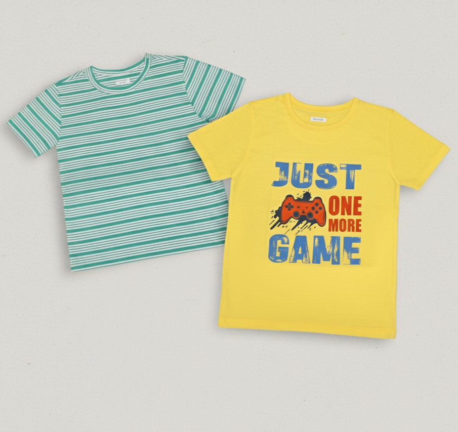 Kids Pure Cotton T-Shirt Combo Set (2 Pieces)