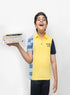 Yellow and Navy 100% Cotton Smart Polo Tshirt