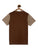 Boys Brown Zig Zag Printed Round Neck Cotton T-shirt freeshipping - Ladore