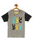 Kids Grey Alphabet Printed Round Neck Cotton T-shirt freeshipping - Ladore