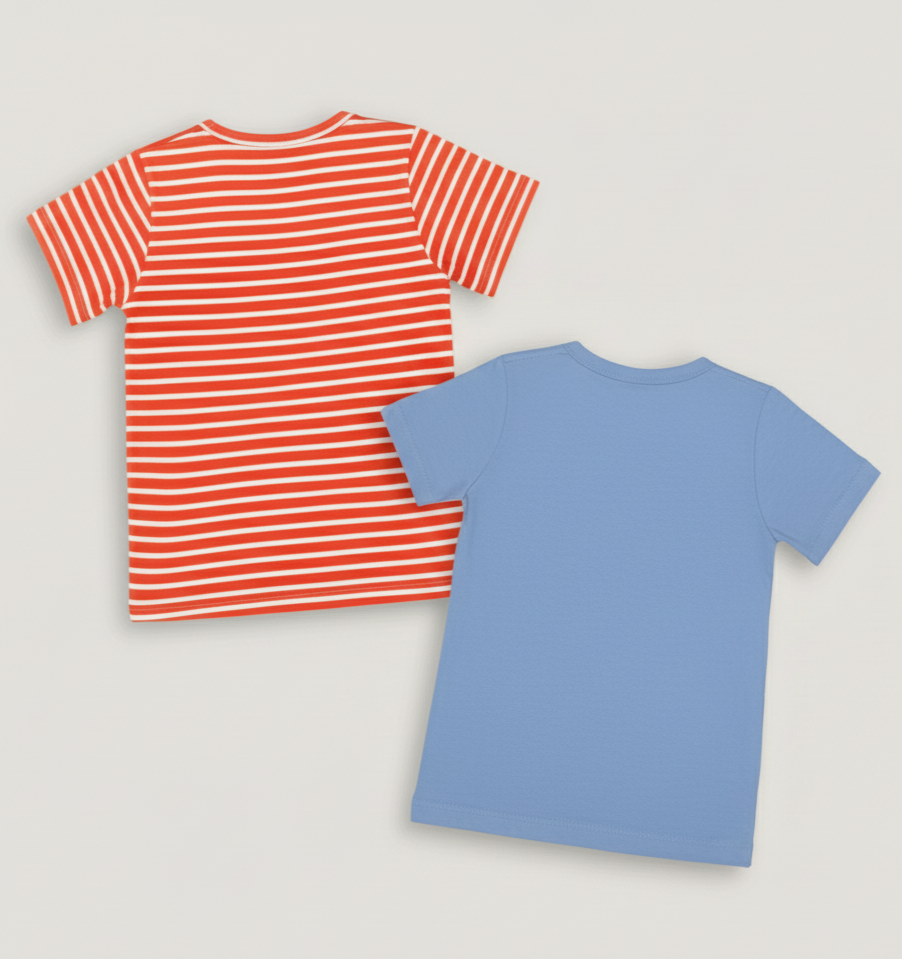 Kids Pure Cotton T-Shirt Combo Set (2 Pieces)