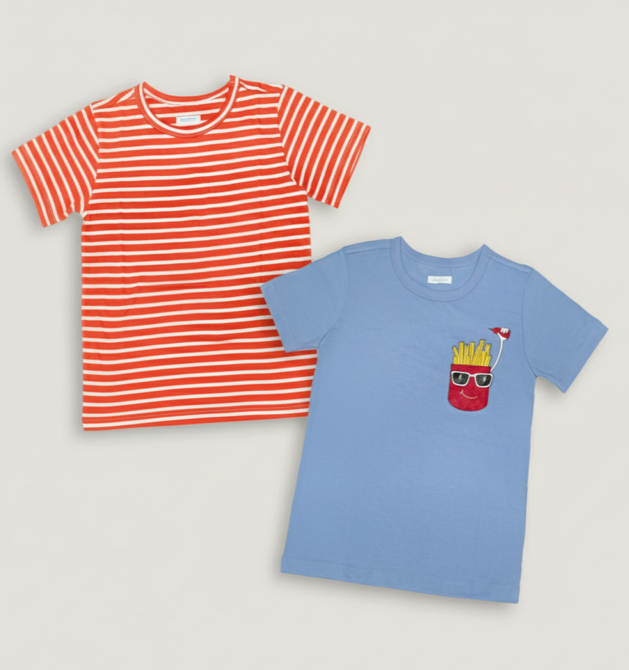 Kids Pure Cotton T-Shirt Combo Set (2 Pieces)