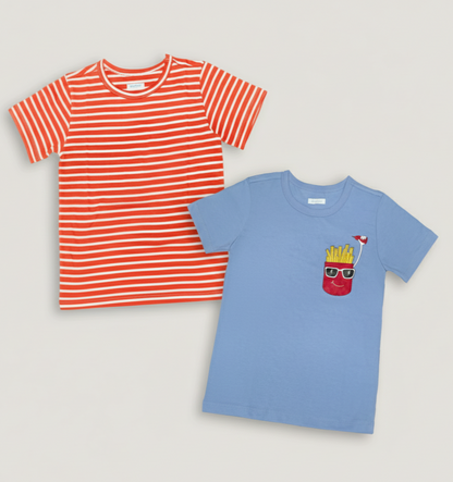 Kids Pure Cotton T-Shirt Combo Set (2 Pieces)