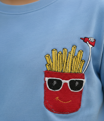 Kids 100% Pure Cotton Blue T-Shirt