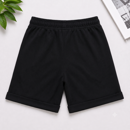 Boys Mission Ready 100% Cotton Black Shorts