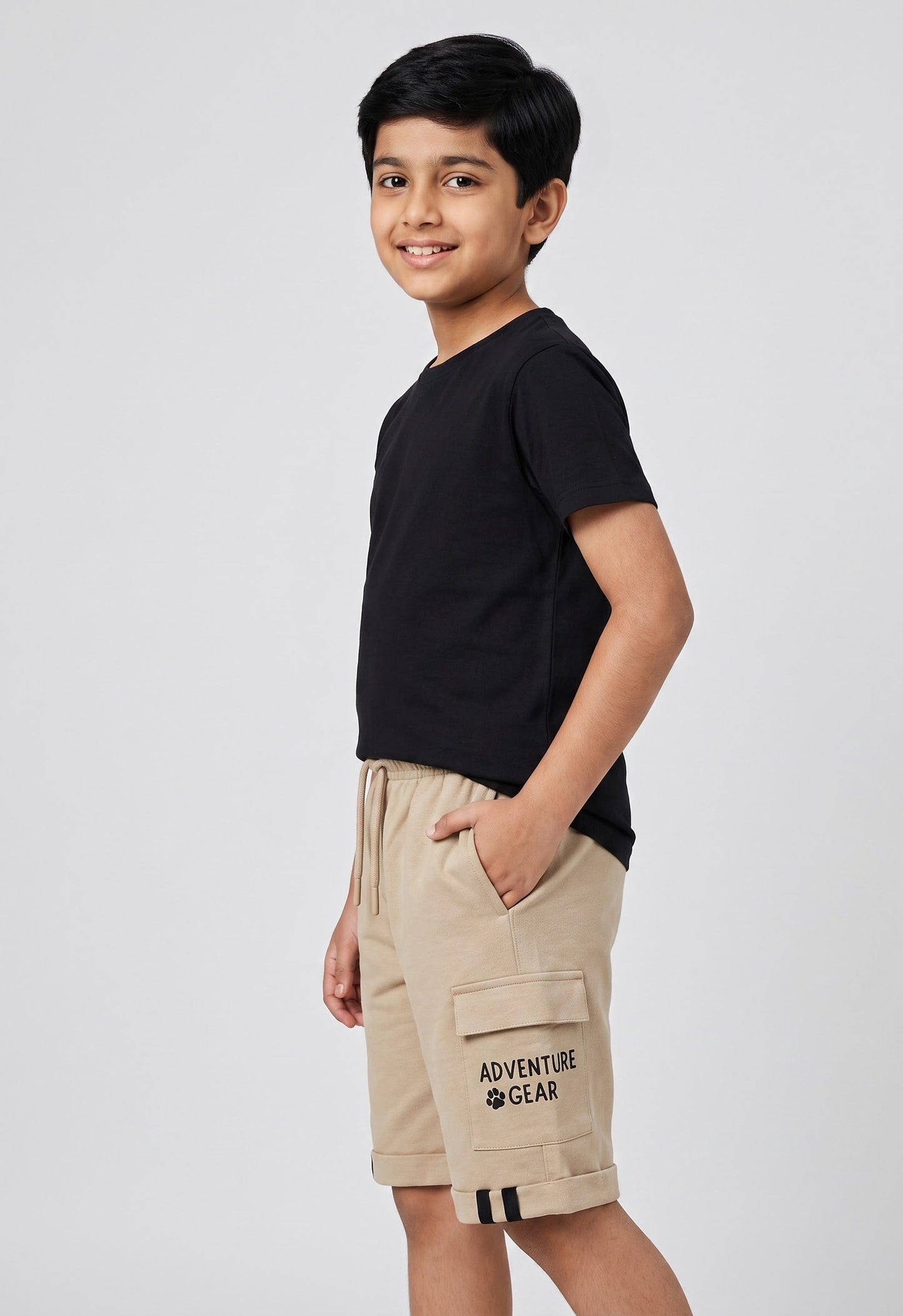 Boys Adventure Gear 100% Cotton Beige Shorts