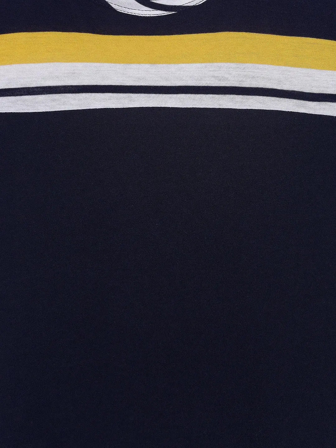 Boys Blue Patterned Round Neck Cotton T-shirt - Ladore