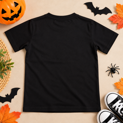 Ladore Kids Unisex Chillin Black Cotton Halloween T-Shirt