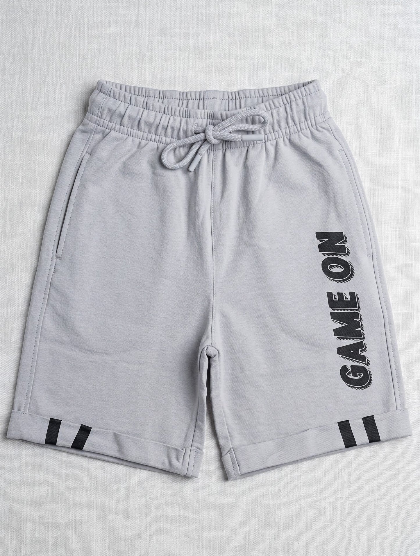 Boys Game On 100% Cotton Grey Shorts