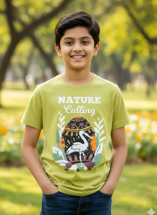 Green Half Sleeves Organic Cotton T-shirt