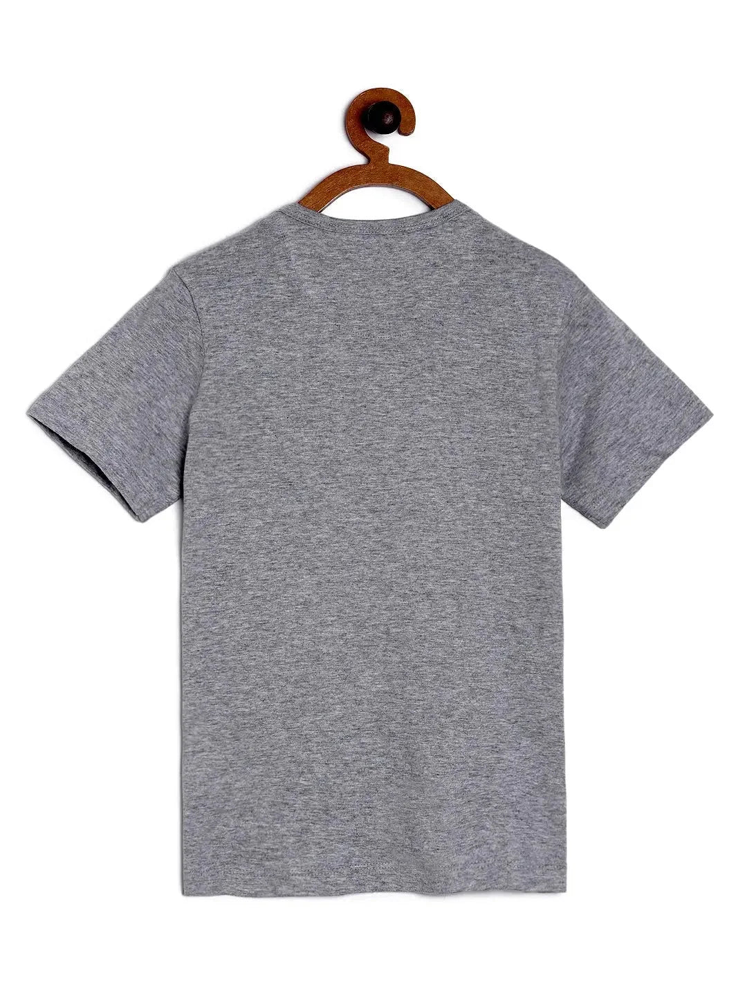 Grey Pencil and Glasses Printed Round Neck Cotton T-shirt - Ladore