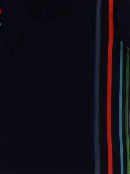 Kids Black Striped Round Neck T-shirt - Ladore