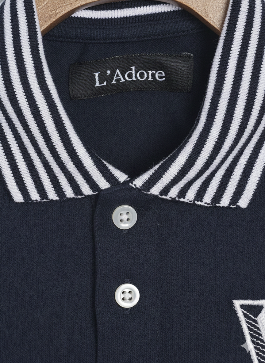 Boys Black Solid Polo Cotton T-shirt