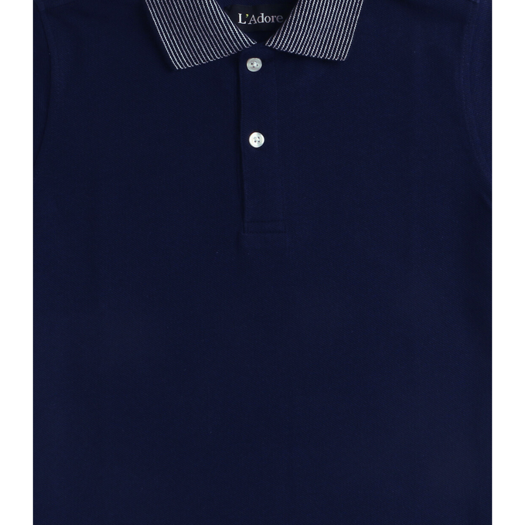 Kids Blue Polo Half Sleeves Cotton T-shirt