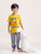 Kids Pure Cotton Mustard Sea Animal Printed Unisex Night Suit Set LADORE