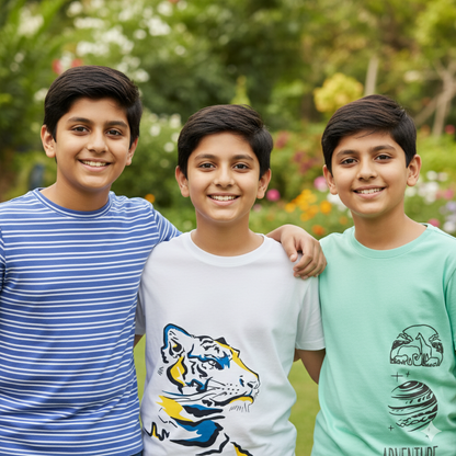 Kids Pure Cotton T-Shirt Combo Set (3 Pieces)
