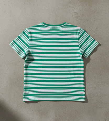 Kids 100% Pure Cotton Aqua Green Stripes T-Shirt