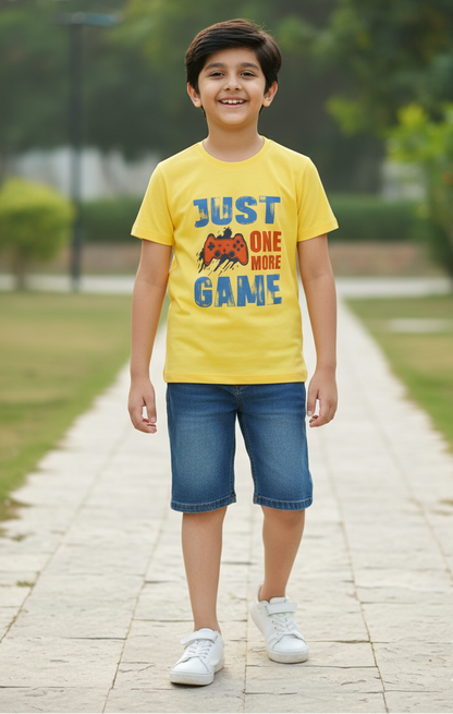 Kids 100% Pure Cotton Yellow T-Shirt