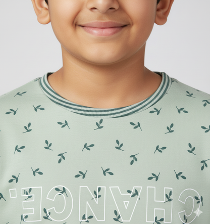 Green Pure Cotton Full Sleeves Tshirt