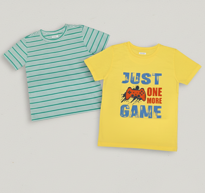 Kids Pure Cotton T-Shirt Combo Set (2 Pieces)
