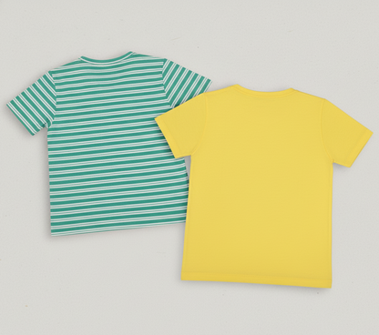 Kids Pure Cotton T-Shirt Combo Set (2 Pieces)