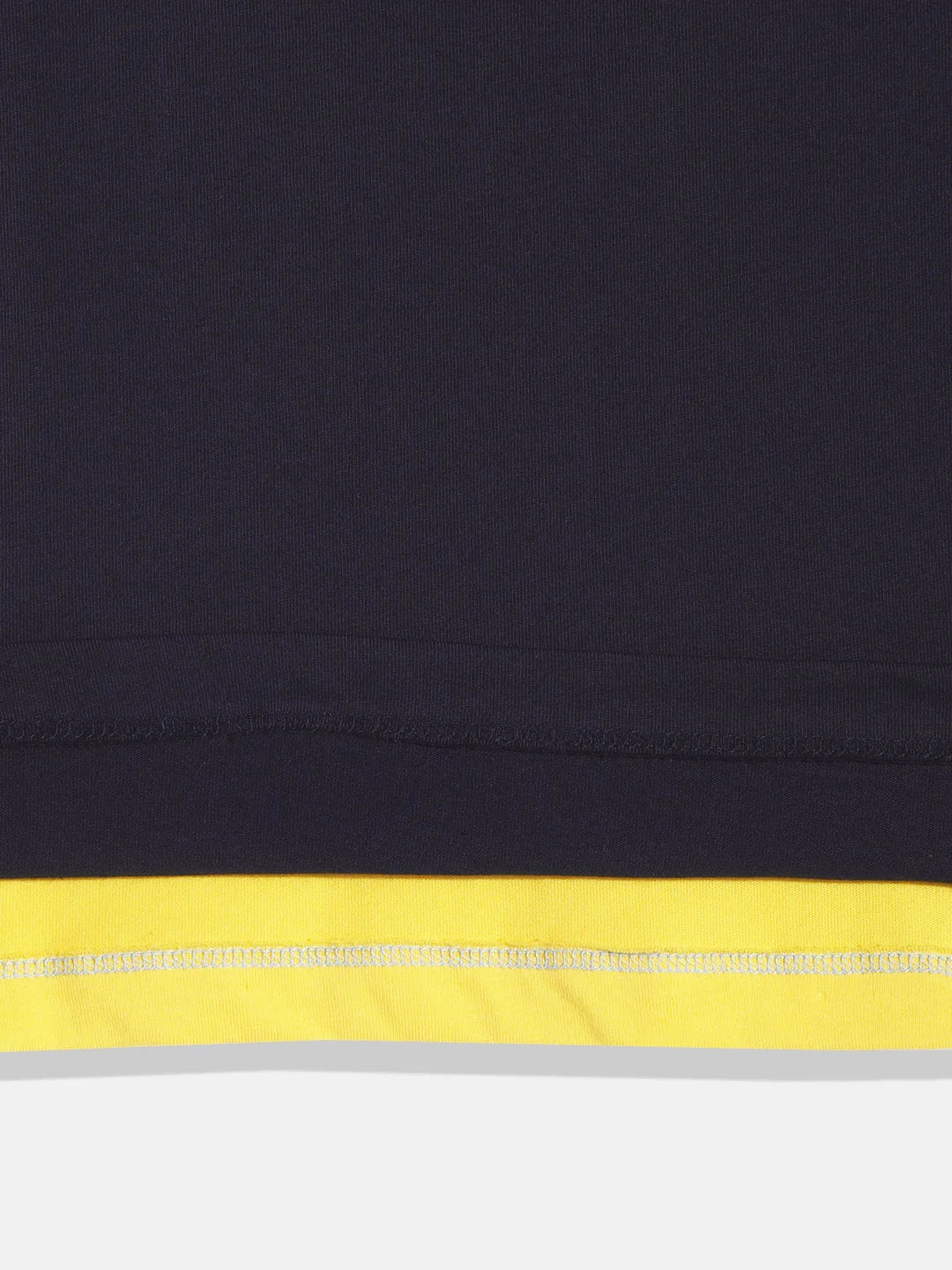 Yellow and Navy 100% Cotton Smart Polo Tshirt - Ladore