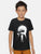 Black Printed Round Neck Cotton T-shirt freeshipping - Ladore