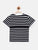 Black Striped Round Neck Cotton T-shirt freeshipping - Ladore