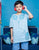 Blue Headphone Printed Round Neck Mercerised Cotton T-shirt Ladore